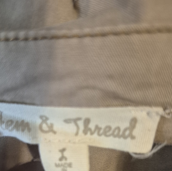 Hem & Thread Beige Utility Jacket Large - Picture 4 of 4